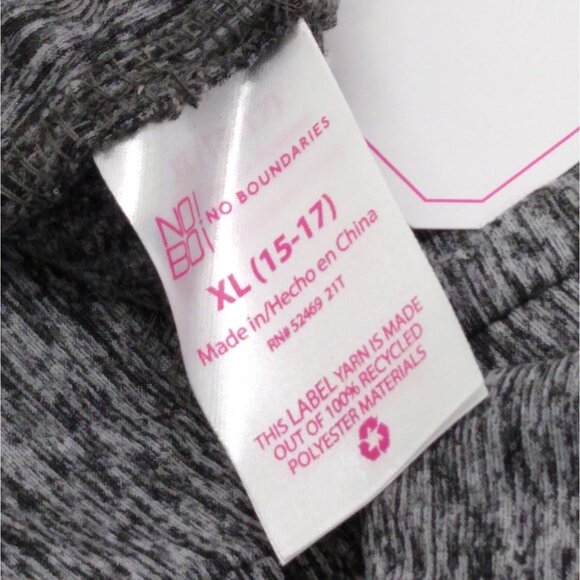 No Boundaries XL (15-17) Suede Ankle-Length High-Rise Womens Leggings - Grey - Picture 3 of 4